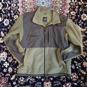 Men’s XL green/grey fleece North Face Jacket